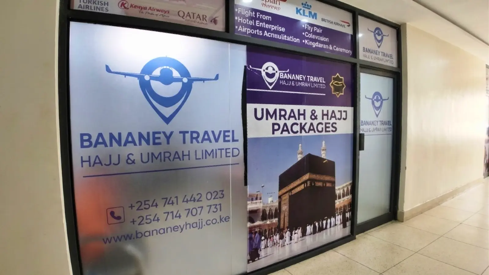 Bananey Travel Agency services for visa processing and flight tickets in Eastleigh Nairobi